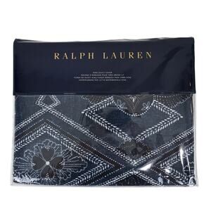 Ralph Lauren Bedding Francois Duvet Cover Blue Print King 108 x 96 NWT